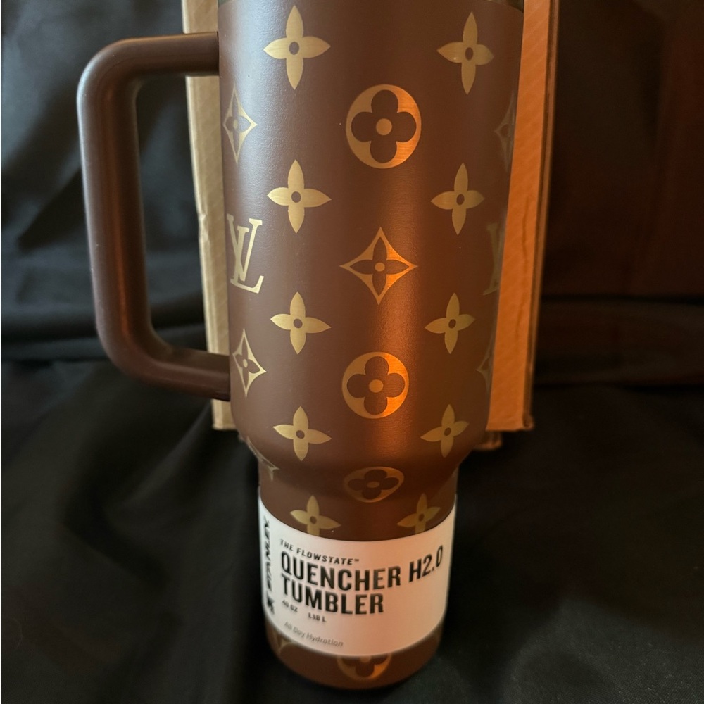 New 40oz Laser Engraved LV x Stanley Brown and Gold Travel Tumbler - Picture 6 of 6